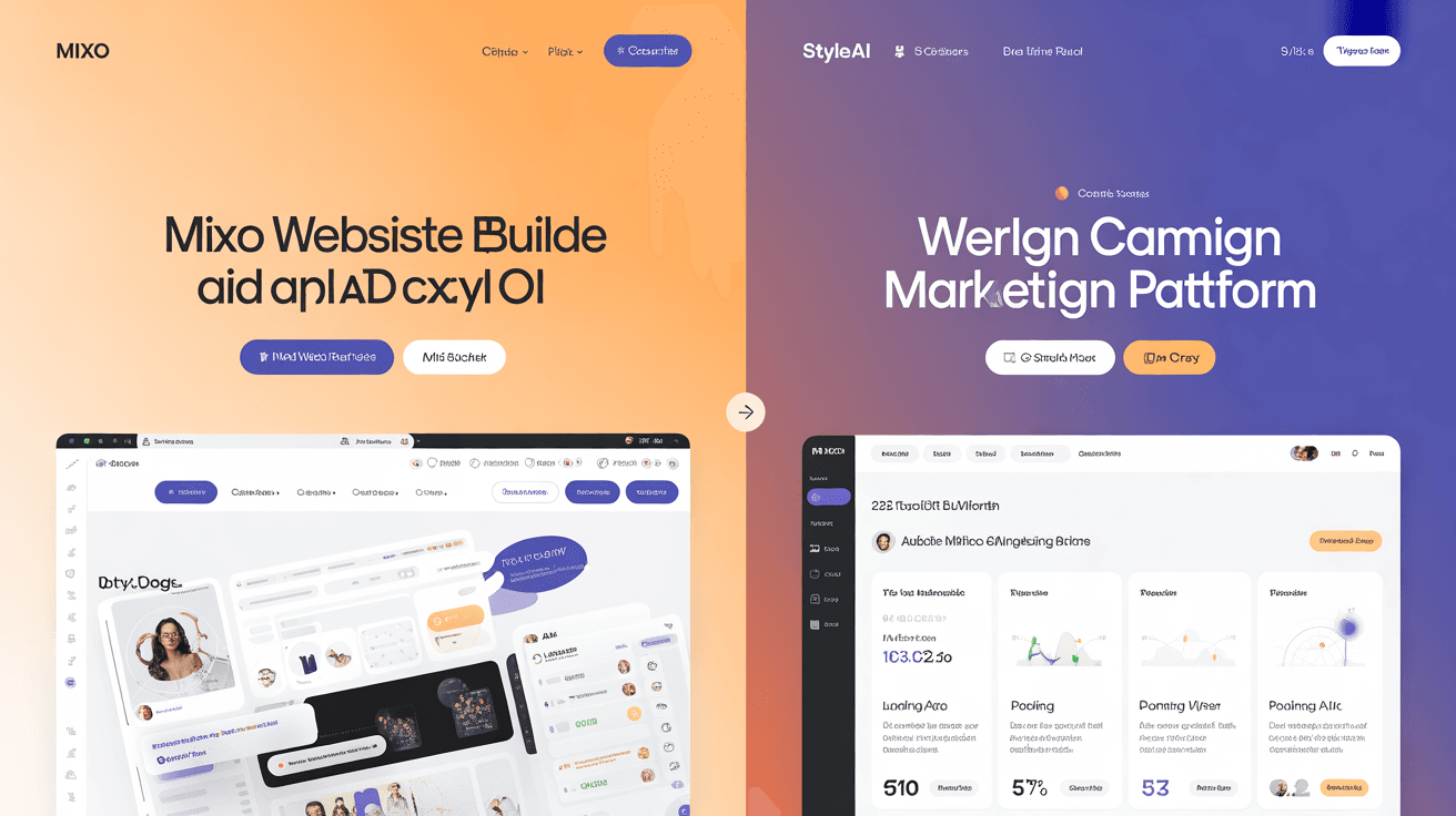 Mixo vs StyleAI：AI 建站和 AI 营销平台怎么选？